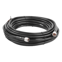 Jumper Coaxial de 50 Ohm con Cable Wilson-400 | Conector N Macho en los Extremos | 15.24 Metros (50 Pies) de Longitud.