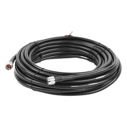 Jumper Coaxial de 50 Ohm con Cable Wilson-400 | Conector N Macho en los Extremos | 15.24 Metros (50 Pies) de Longitud.