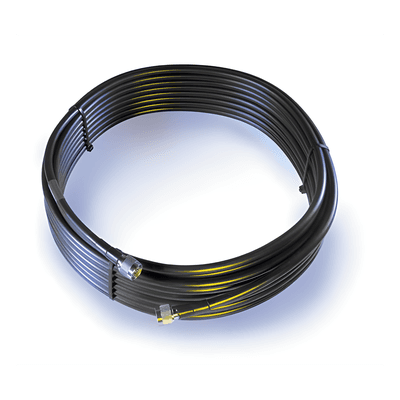 Jumper Coaxial con Cable Wilson-400 | Conector N Macho en los Extremos | 22.86 Metros (75 Pies) de Longitud.