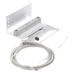 Contacto magnético de uso rudo con soporte ajustable en L y cable blindado, para puertas industriales y de cortina
