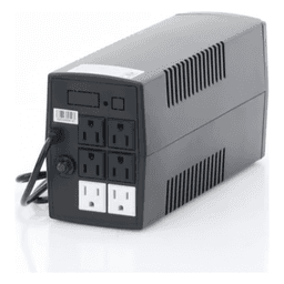 UPS de 850VA/510W / Topología Línea Interactiva / Entrada y Salida 120 Vca / Clavija NEMA 5-15P / 6 Tomas NEMA 5-15R / Sin RJ11 ni RJ45