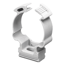 Soporte de collar (Abrazadera), PVC Auto-extinguible, cerrado para tubería de 40 mm