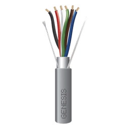 Bobina de 305 m (1000 ft) / Cable para Alarma 6x22 AWG / Blindado / Riser / Gris