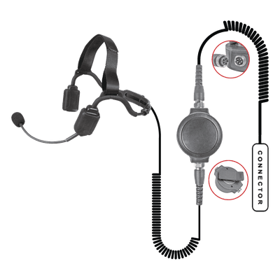 Micrófono de Solapa con Tubo Acústico / Cancelación de Ruido / Conducción Ósea / IP67 / 5 Pines / Compatible Kenwood TK2402 TK3312 TK2360 NX220 NX240 TKD240