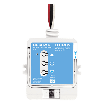 Módulo de Atenuación RF / Control 0-10 V / Conmutación 5 A / Radiofrecuencia 431-437 MHz / Alcance 9 m (29.5 ft) / UL Plenum