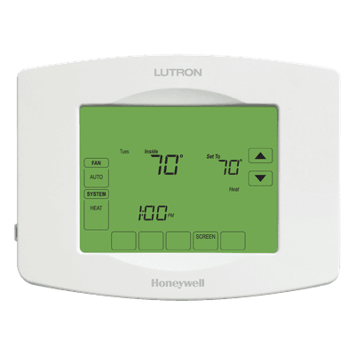 Termostato inalámbrico TouchPRO Wireless para control de calefacción y aire acondicionado, con tecnología Clear Connect, para sistemas RadioRA 2 y HomeWorks QS