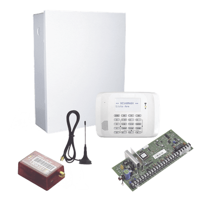 Kit panel VISTA-48 / 48 zonas (40 inalámbricas) / Teclado-receptor 6162RF / Comunicador celular MN01LTEM 4G/5G / 2 años de servicio