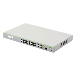 Switch PoE+ Administrable Capa 3 / 16 Puertos 10/100 Mbps / 2 Puertos Gigabit Combo SFP / 250W PoE+ / 7.2 Gbps / 5.36 Mpps