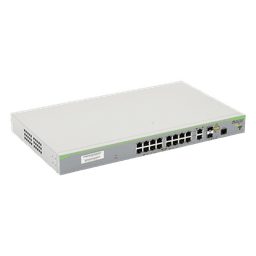 Switch PoE+ Administrable Capa 3 / 16 Puertos 10/100 Mbps / 2 Puertos Gigabit Combo SFP / 250W PoE+ / 7.2 Gbps / 5.36 Mpps