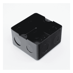 Caja de Registro / Acero Galvanizado 1.45-1.50mm / 10x10 cm (3.94x3.94 in) / Incluye Tapa y Tornillos / Negro