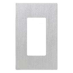 Placa de Pared Screwless / 1 Espacio / Acero Inoxidable / Perfil Delgado 7.6 mm