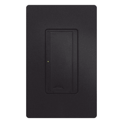 Switch de pared inteligente RadioRA 2 con cable neutro, 8 A en iluminación y motores de hasta 1/4 HP, 120 V, unipolar o multilocación, color Midnight