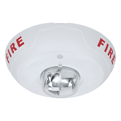 Sirena con estrobo / Techo / 12-24 Vcd / 15-177 cd seleccionable / 88+ dBA / UL 1971-464 / Serie L