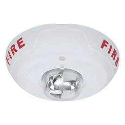Sirena con estrobo / Techo / 12-24 Vcd / 15-177 cd seleccionable / 88+ dBA / UL 1971-464 / Serie L