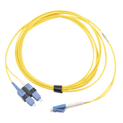 Jumper de Fibra Óptica Monomodo / LC/UPC-SC/UPC Duplex / OS2 / OFNR / 7 m (22.97 ft) / Amarillo