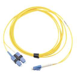 Jumper de Fibra Óptica Monomodo / LC/UPC-SC/UPC Duplex / OS2 / OFNR / 7 m (22.97 ft) / Amarillo