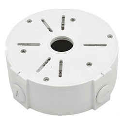 Caja de Conexiones Universal / Interior / Aluminio / Blanco / Bala Domo Turret / 3 y 4 Orificios / Conexión 3/4
