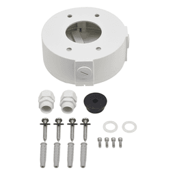 Caja de Conexiones Universal / Interior / Aluminio / Blanco / Bala Domo Turret / 3 y 4 Orificios / Conexión 3/4