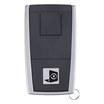 Control remoto de 4 botones para armar, desarmar y activar pánico en sistemas Videofied