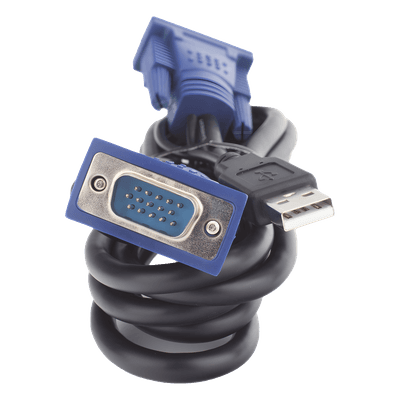 Cable USB KVM / 1.8 m (5.91 pies) / VGA + USB Tipo A / Blindaje Coaxial / Calibre 28 AWG