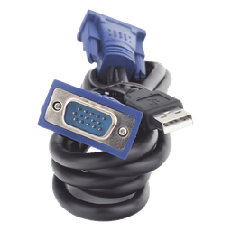 Cable USB KVM / 1.8 m (5.91 pies) / VGA + USB Tipo A / Blindaje Coaxial / Calibre 28 AWG