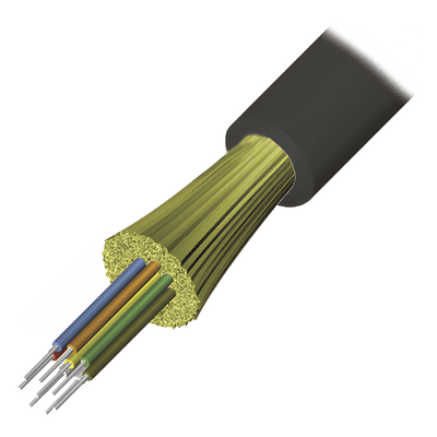 Cable de Fibra Óptica / 6 Hilos / Interior-Exterior / Tight Buffer / Dieléctrico / LS0H / OM3 50/125 / 1 Metro (3.28 Pies)