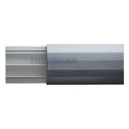 Ducto de Media Caña / Base PVC y Tapa Aluminio / 2.5 m (8.2 ft) de Largo / 90.5 mm x 19.7 mm / NOM-001-SEDE-2005