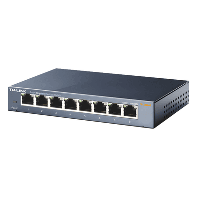 Switch Gigabit no administrable de 8 puertos 10/100/1000 Mbps 