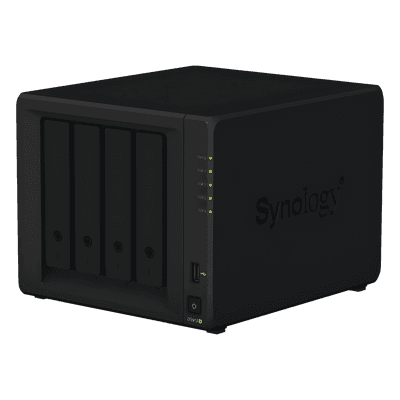 Servidor NAS de escritorio con 4 bahías / Expandible a 9 bahías / Hasta 108 TB / Soporta Hasta 40 Cámaras 