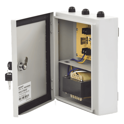 Fuente de Poder para Domos PTZ / 24 VCA @ 7A / 170W / IP65 / 127 VCA Entrada / 0.82 x 0.69 x 0.30 pies