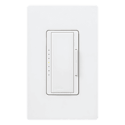 Atenuador de pared Maestro C·L para focos LED y CFL regulables, 150 W LED/CFL o 600 W incandescente/halógeno, unipolar, 3 vías o multilocalización, color Snow