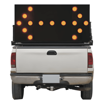 Tablero de señalización doble / LED ámbar / 1500x750x50mm / 12V DC / Visibilidad >300m / 4.92x2.46x0.16ft