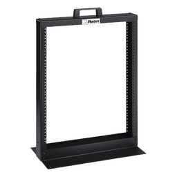Rack de Dos Postes Estándar de 19 in, Rieles Numerados y Roscados #12-24, Fabricado en Aluminio, 13 Unidades de Rack, Color Negro
