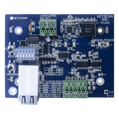 Convertidor RS232 a TCP/IP / 12 VDC / 30 m / RJ45 10/100 Base-T / 5 a 70 °C / 3.031' x 3.896'