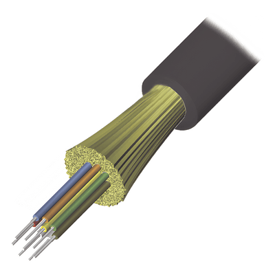 Cable de Fibra Óptica de 6 Hilos, Interior/Exterior, Tight Buffer, No Conductiva (Dieléctrica), LS0H, Multimodo OM4 50/125 Optimizada, 1 Metro (3.28 Pies)