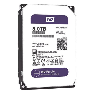 Disco duro WD de 8TB / 7200RPM / Optimizado para Videovigilancia
