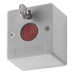 Botón de Pánico Cableado / NA/NC Configurable / ABS Retardante al Fuego / 49.5 x 53.5 x 32.5 mm / 40 g