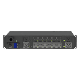 PDU Monitoreable y Switchable (MS) para Distribución de Energía, Enchufe de Entrada NEMA L6-30P, Con 12 Salidas C13 y 4 Salidas C19, Horizontal 19in, 208 Vca, 30 Amp, 2UR