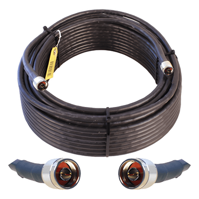 Jumper Coaxial con Cable Wilson-400 | Conector N Macho en los Extremos | 30.48 Metros (100 Pies) de Longitud
