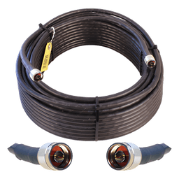 Jumper Coaxial con Cable Wilson-400 | Conector N Macho en los Extremos | 30.48 Metros (100 Pies) de Longitud
