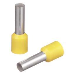 Ferrúla de Cobre DIN / 10 AWG / Largo 12 mm / Tambor Integrado / Paquete 100 Piezas