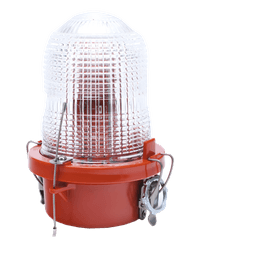 Luz de Obstáculo FAA Tipo L-810 / LED Rojo e Infrarrojo / Intensidad Baja / Consumo 12W / 120-240V AC / Intensidad 32.5 CD / Haz Vertical 10° / Cobertura 360° / Base Valox™ / IP65