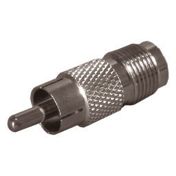Adaptador de TNC Hembra a RCA Macho Tipo Fono para Aplicaciones de Audio y Video, Níquel/Oro/Teflón