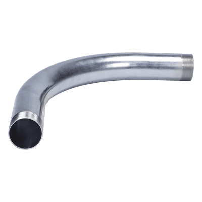 Codo 90° para Conduit / 1" (25 mm) / Pared Gruesa / Roscado NPT / Galvanizado / Etiqueta Amarilla