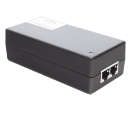 Inyector Hi-PoE 60 W Gigabit / Alimenta Equipos PoE 802.3 af Hasta 15W - PoE at Hasta 30W - PoE bt Hasta 60W / Instalación Para Interior / Alcance de Hasta 100 metros / Plug and Play / No se Necesita Configurar