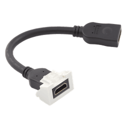Adaptador HDMI / Pigtail Hembra-Hembra / 4K UHD / HDMI 2.0 / Faceplate 2 Salidas / 0.61 m (2 ft) / Blanco