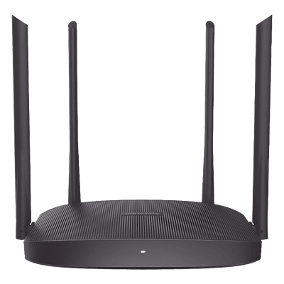 Router Inalámbrico WISP / Hasta 1200 Mbps / Doble Banda AC (2.4 GHz y 5 GHz) / 3 Puertos LAN 10/100 Mbps + 1 Puerto WAN 10/100 Mbps / 4 Antenas Externas Omnidireccional de 5 dBi / Interior