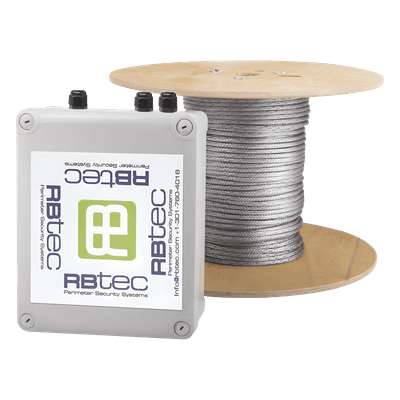 RBTEC IRONCLAD IROC1Z250V2 / Cable Sensor Perimetral Blindado / 75 m (246 ft) / 1 Zona / Deteccion por Vibracion / Sin Falsas Alarmas / Tarjeta LPU400 / Calibracion por Software