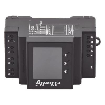 Relevador Inteligente / 4 Canales / 10A por Canal / Wi-Fi 2.4 GHz y Ethernet / Bluetooth / Pantalla 1.8" / Riel DIN / 110-230 V