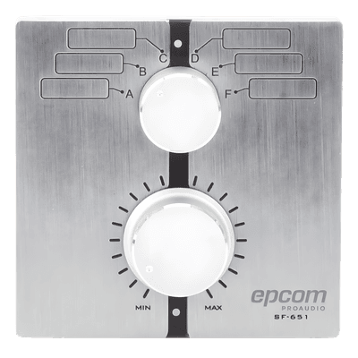 Control de  Volumen Remoto con Selector de Canales | Compatible con Amplificador SF2240UC - SF4240UC